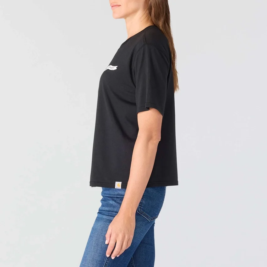 Letvægts-T-skjorte til kvinder med Pennant-flag-motiv i Tencel