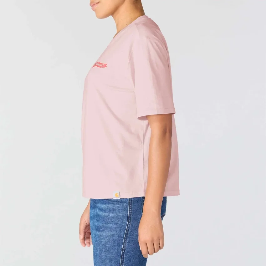 Letvægts-T-skjorte til kvinder med Pennant-flag-motiv i Tencel