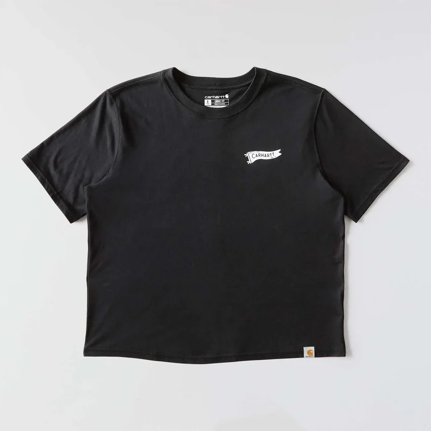 Letvægts-T-skjorte til kvinder med Pennant-flag-motiv i Tencel