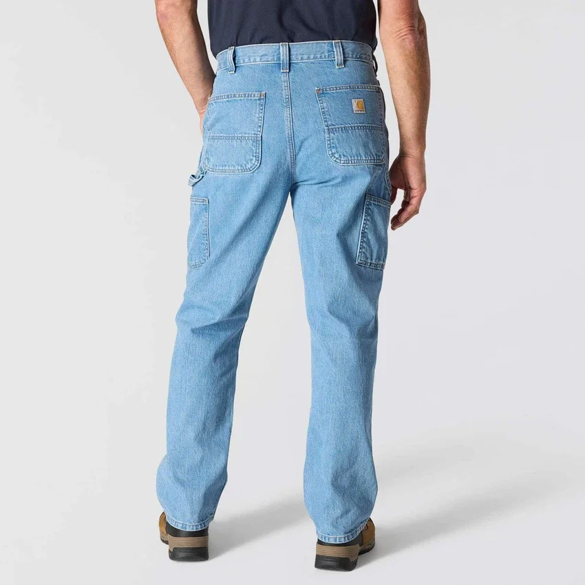 Løse, lige arbejdsjeans til mænd