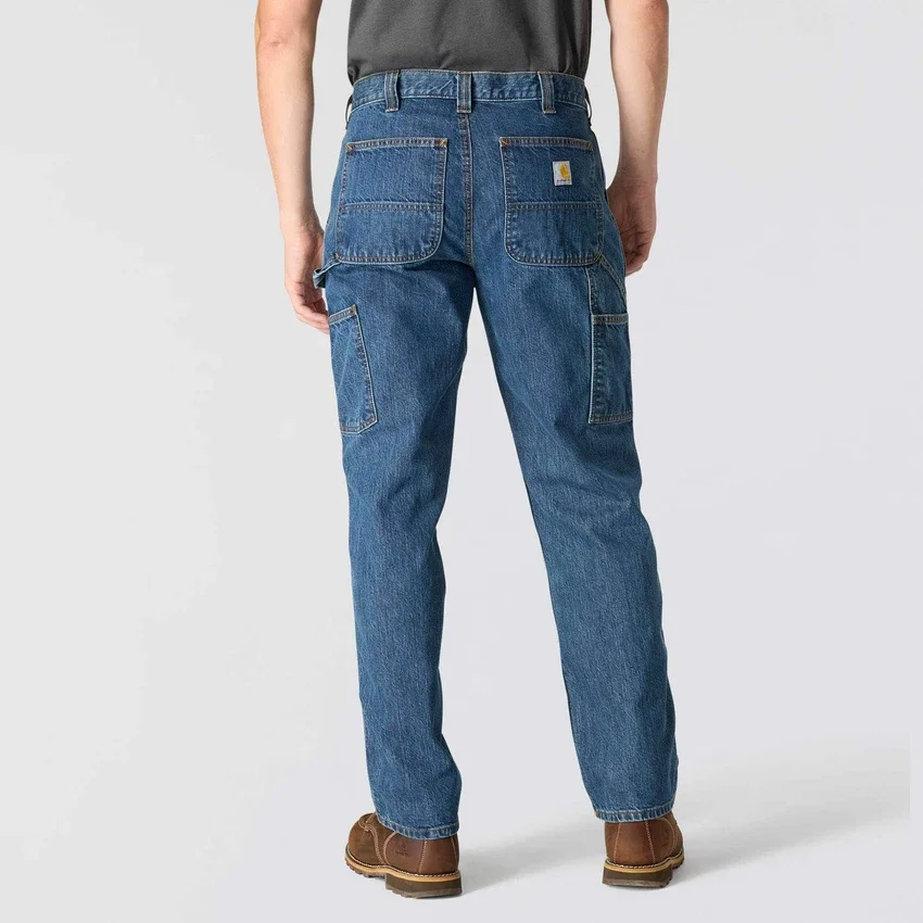 Løse, lige arbejdsjeans til mænd
