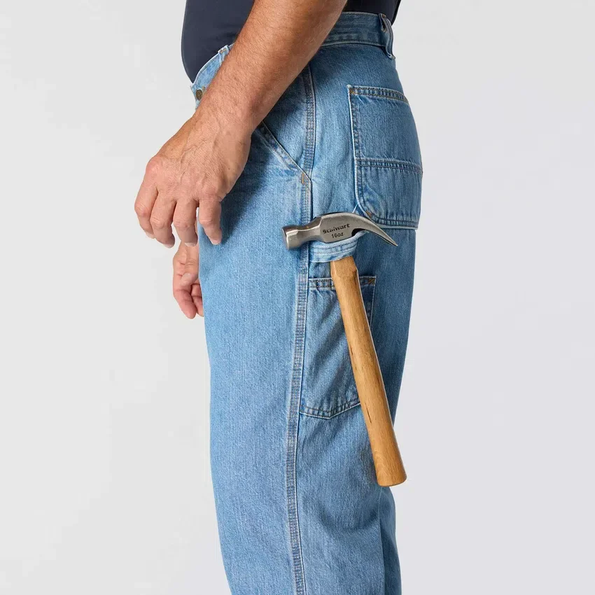 Løse, lige arbejdsjeans til mænd