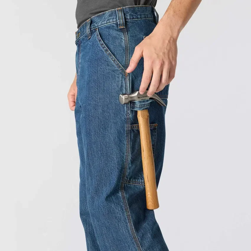 Løse, lige arbejdsjeans til mænd