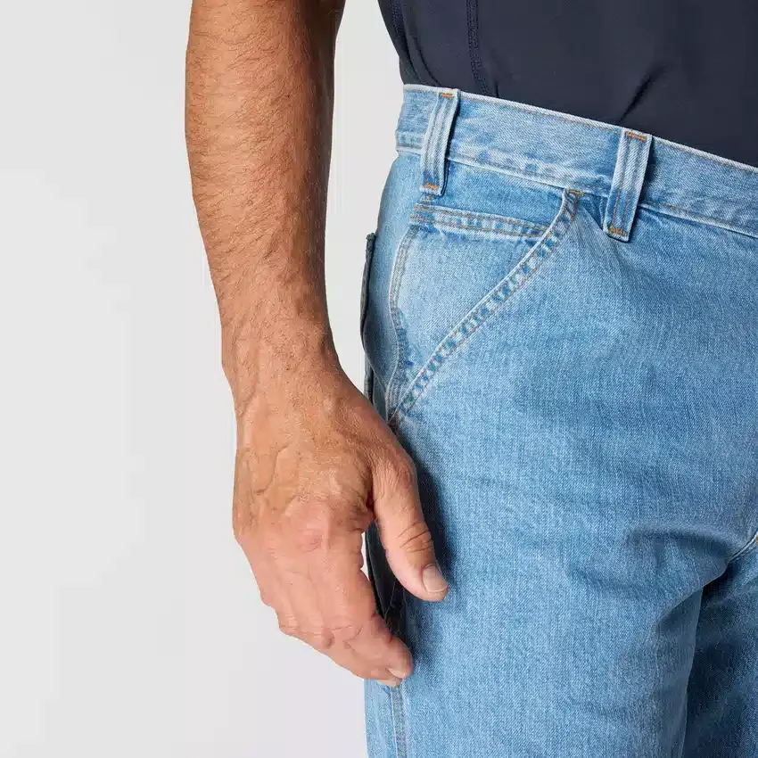 Løse, lige arbejdsjeans til mænd