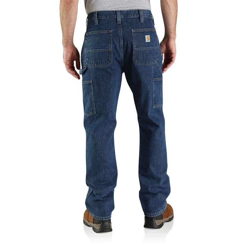 Løse, lige jeans med dobbelt forstærkning ved knæene – arbejdsjeans