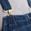 Løstsiddende denim-overalls til mænd