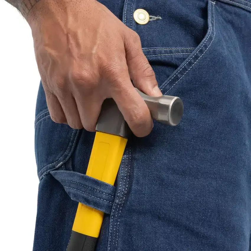Løstsiddende denim-overalls til mænd