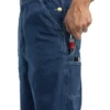 Løstsiddende denim-overalls til mænd