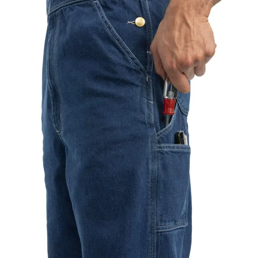 Løstsiddende denim-overalls til mænd