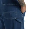 Løstsiddende denim-overalls til mænd