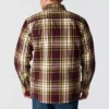 Løstsiddende, kraftig flannel-skjorte med lange løse ærmer og ternet mønster