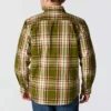 Løstsiddende, kraftig flannel-skjorte med lange løse ærmer og ternet mønster