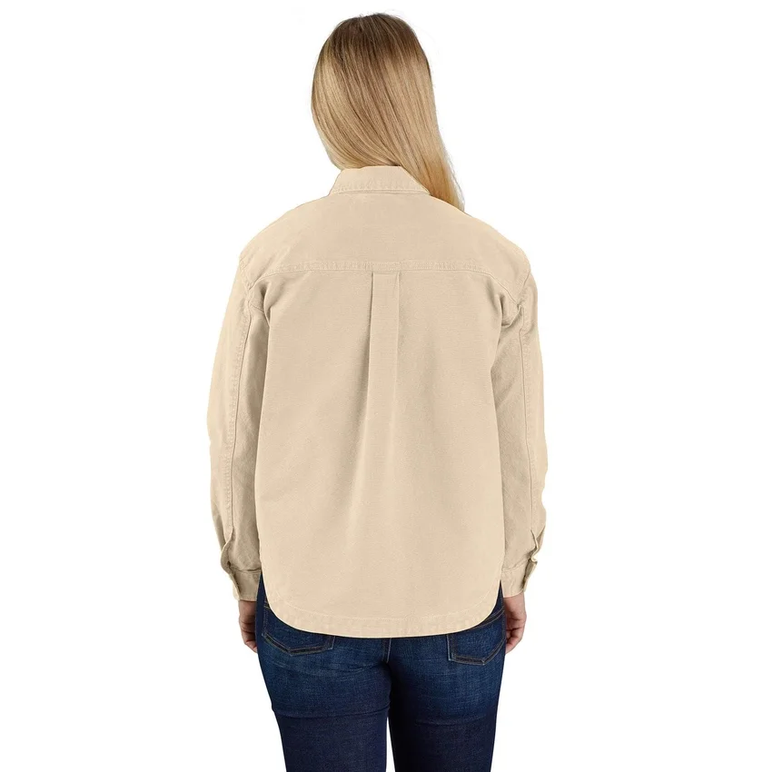 Montana Rugged Flex® overskjorte til kvinder i løs pasform af kraftig duck-stof