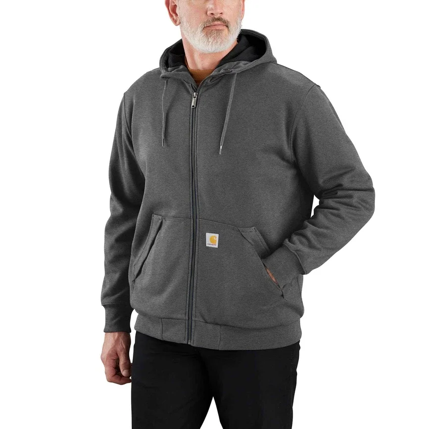 Paxton vandafvisende herresweatshirt med termofor og fuld lynlås samt hætte – carhartt Rain Defender-hettetrøjer