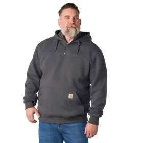 Paxton vandafvisende, kraftig hættetrøje med 1/4-lynlås til mænd – carhartt Rain Defender-hettetrøjer