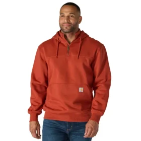 Paxton vandafvisende, kraftig hættetrøje med 1/4-lynlås til mænd – carhartt Rain Defender-hettetrøjer