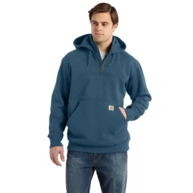 Paxton vandafvisende, kraftig hættetrøje med 1/4-lynlås til mænd – carhartt Rain Defender-hettetrøjer