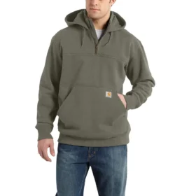 Paxton vandafvisende, kraftig hættetrøje med 1/4-lynlås til mænd – carhartt Rain Defender-hettetrøjer
