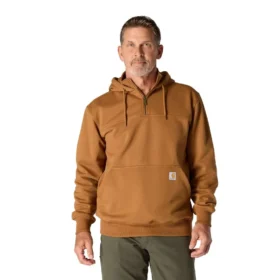 Paxton vandafvisende, kraftig hættetrøje med 1/4-lynlås til mænd – carhartt Rain Defender-hettetrøjer