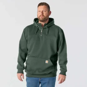 Paxton vandafvisende, kraftig hættetrøje med 1/4-lynlås til mænd – carhartt Rain Defender-hettetrøjer