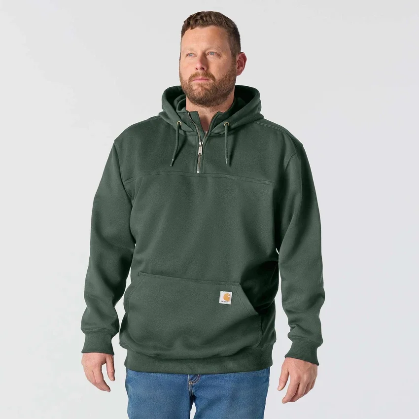 Paxton vandafvisende, kraftig hættetrøje med 1/4-lynlås til mænd – carhartt Rain Defender-hettetrøjer