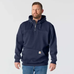 Paxton vandafvisende, kraftig hættetrøje med 1/4-lynlås til mænd – carhartt Rain Defender-hettetrøjer