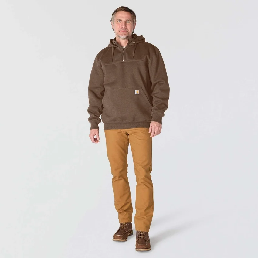 Paxton vandafvisende, kraftig hættetrøje med 1/4-lynlås til mænd – carhartt Rain Defender-hettetrøjer