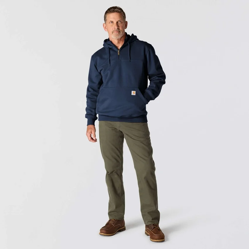 Paxton vandafvisende, kraftig hættetrøje med 1/4-lynlås til mænd – carhartt Rain Defender-hettetrøjer