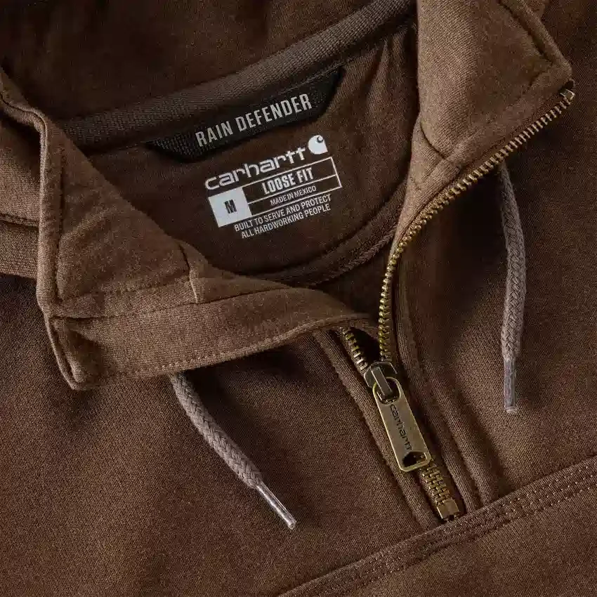 Paxton vandafvisende, kraftig hættetrøje med 1/4-lynlås til mænd – carhartt Rain Defender-hettetrøjer