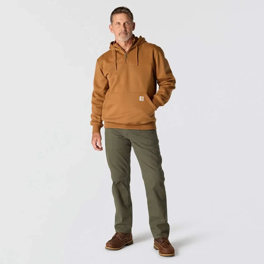 Paxton vandafvisende, kraftig hættetrøje med 1/4-lynlås til mænd – carhartt Rain Defender-hettetrøjer