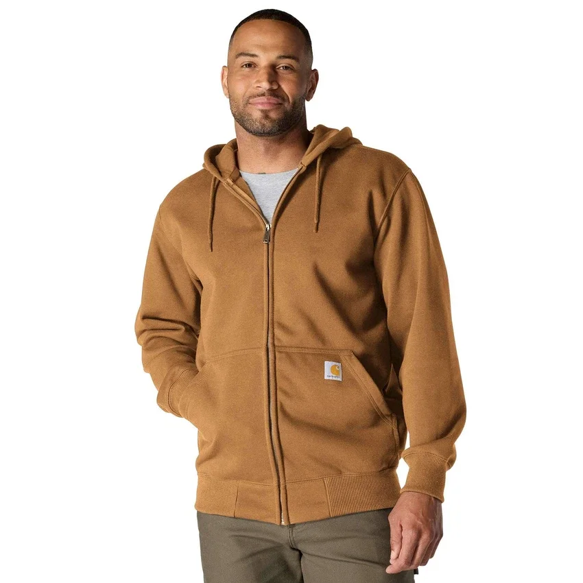 Paxton vandafvisende, kraftig herre-hoodie med gennemgående lynlås – carhartt Rain Defender-hettetrøjer
