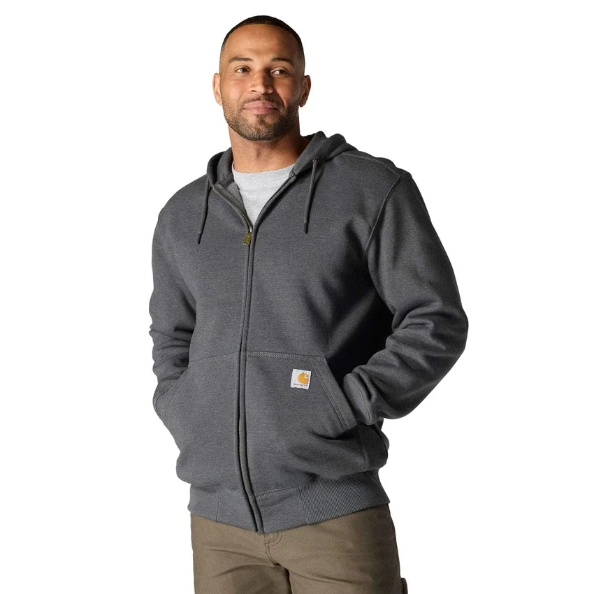 Paxton vandafvisende, kraftig herre-hoodie med gennemgående lynlås – carhartt Rain Defender-hettetrøjer