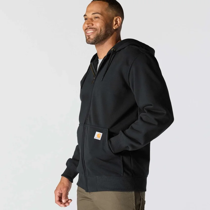 Paxton vandafvisende, kraftig herre-hoodie med gennemgående lynlås – carhartt Rain Defender-hettetrøjer