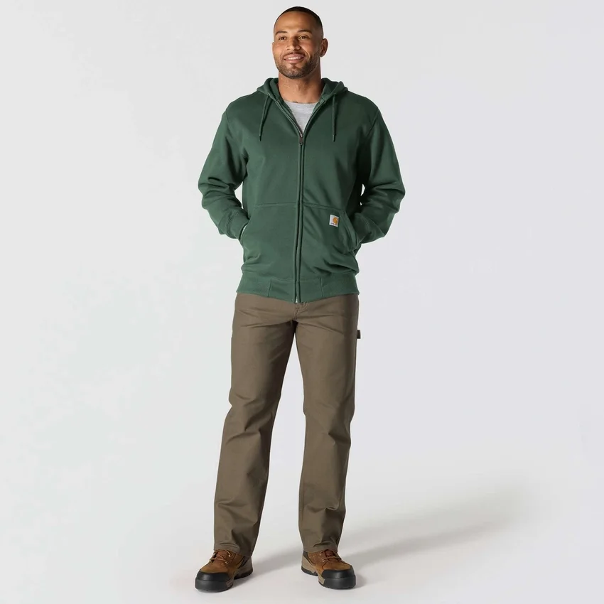 Paxton vandafvisende, kraftig herre-hoodie med gennemgående lynlås – carhartt Rain Defender-hettetrøjer