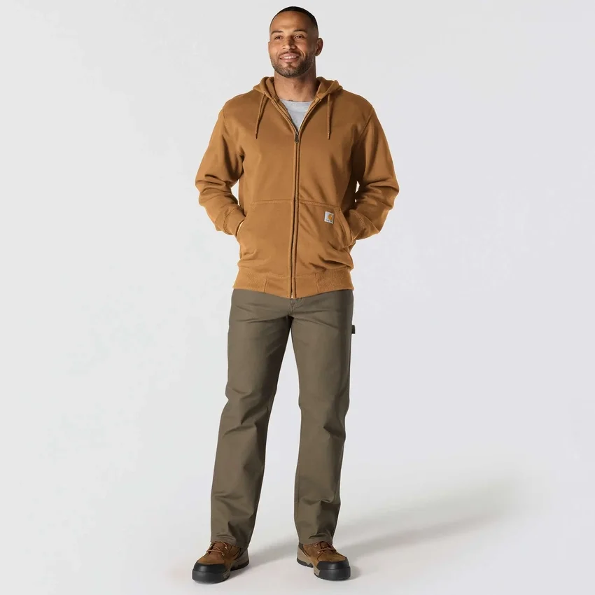 Paxton vandafvisende, kraftig herre-hoodie med gennemgående lynlås – carhartt Rain Defender-hettetrøjer