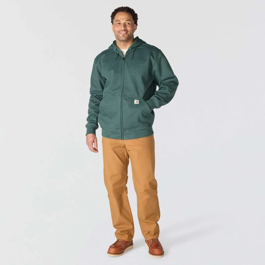 Paxton vandafvisende, kraftig herre-hoodie med gennemgående lynlås – carhartt Rain Defender-hettetrøjer