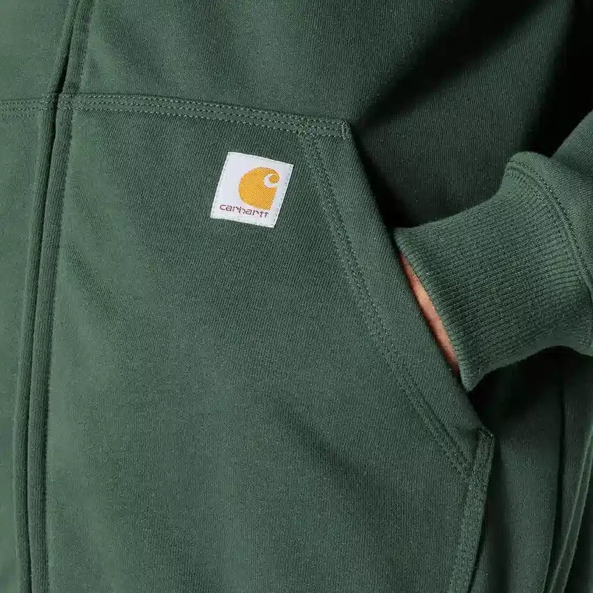 Paxton vandafvisende, kraftig herre-hoodie med gennemgående lynlås – carhartt Rain Defender-hettetrøjer