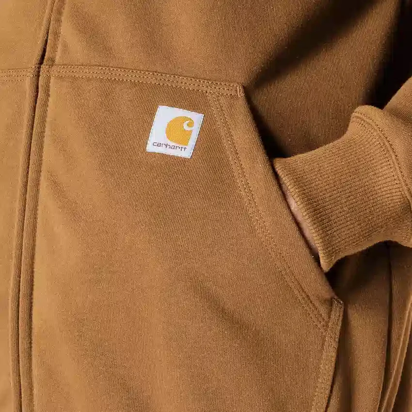 Paxton vandafvisende, kraftig herre-hoodie med gennemgående lynlås – carhartt Rain Defender-hettetrøjer
