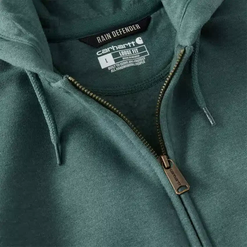 Paxton vandafvisende, kraftig herre-hoodie med gennemgående lynlås – carhartt Rain Defender-hettetrøjer