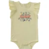 Pige-bodysuit med korte løse ærmer og grøntsagsmotiv (baby)