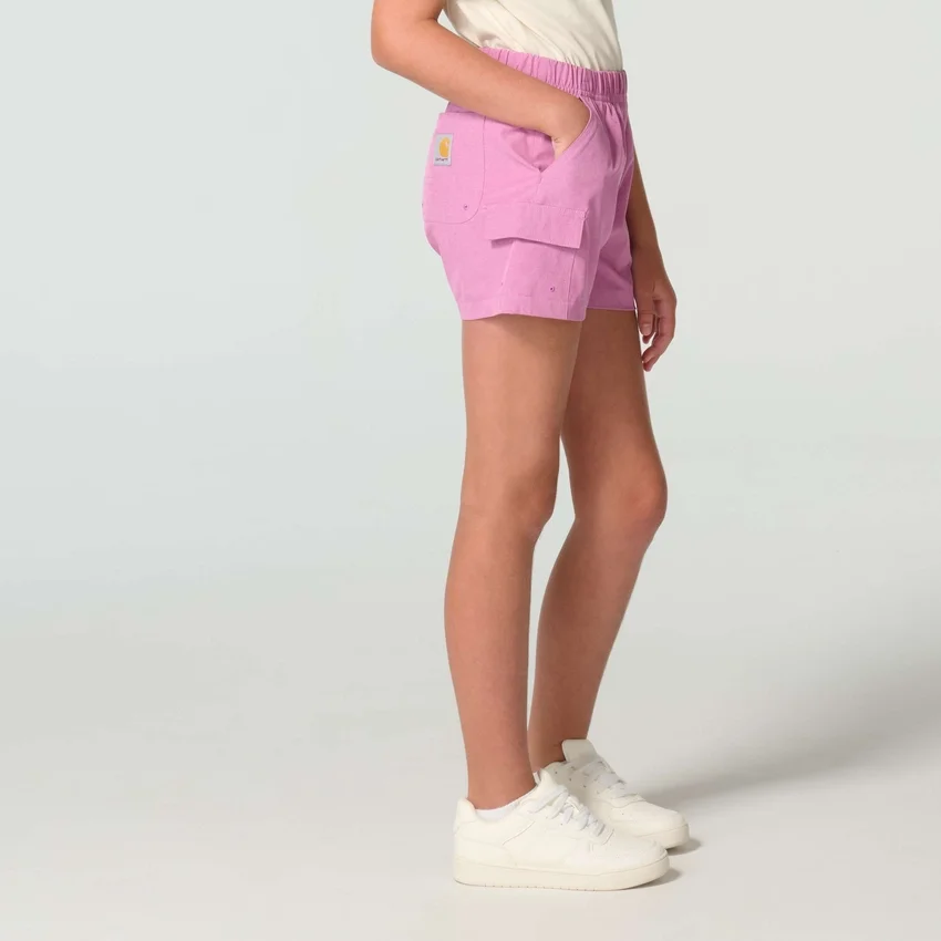 Pige-shorts med elastisk linning i Rugged Flex®-vævet camouflagemønster (børn/unge)