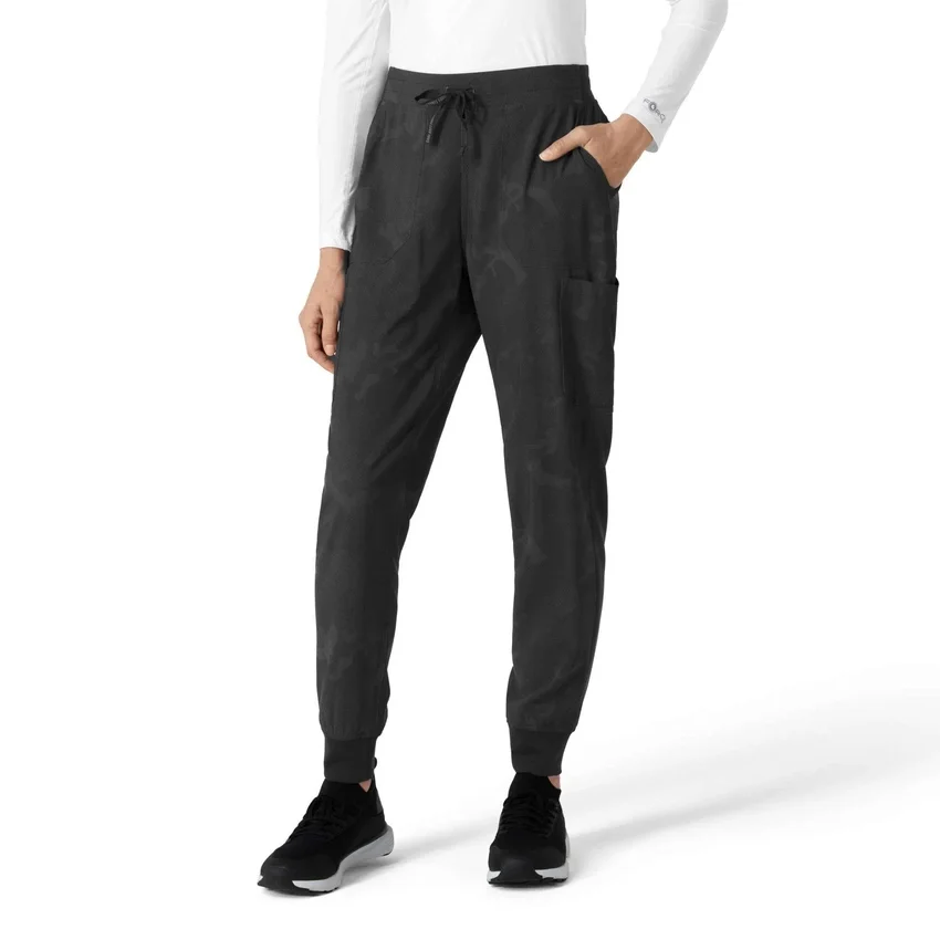 Printed Cargo Jogger-scrubbukser til kvinder
