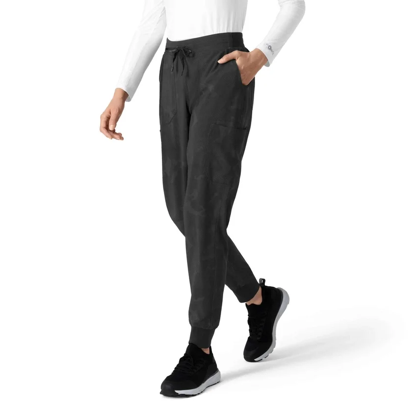 Printed Cargo Jogger-scrubbukser til kvinder