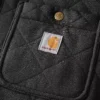 Rain Defender® løstsiddende, kraftig, quiltet skjortejakke med trykknapper foran