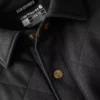 Rain Defender® løstsiddende, kraftig, quiltet skjortejakke med trykknapper foran