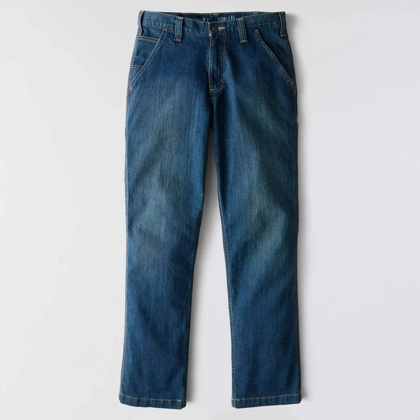 Relaxed Straight Rugged Flex-arbejdsjeans til mænd