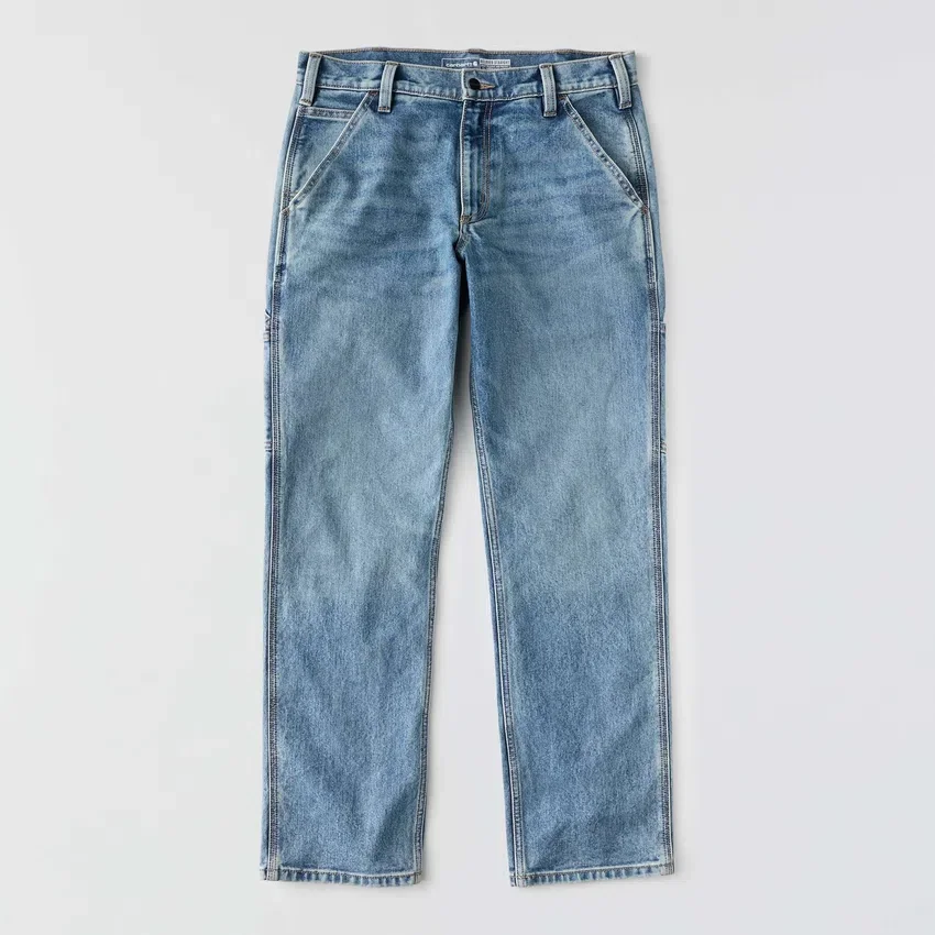 Relaxed Straight Rugged Flex-arbejdsjeans til mænd