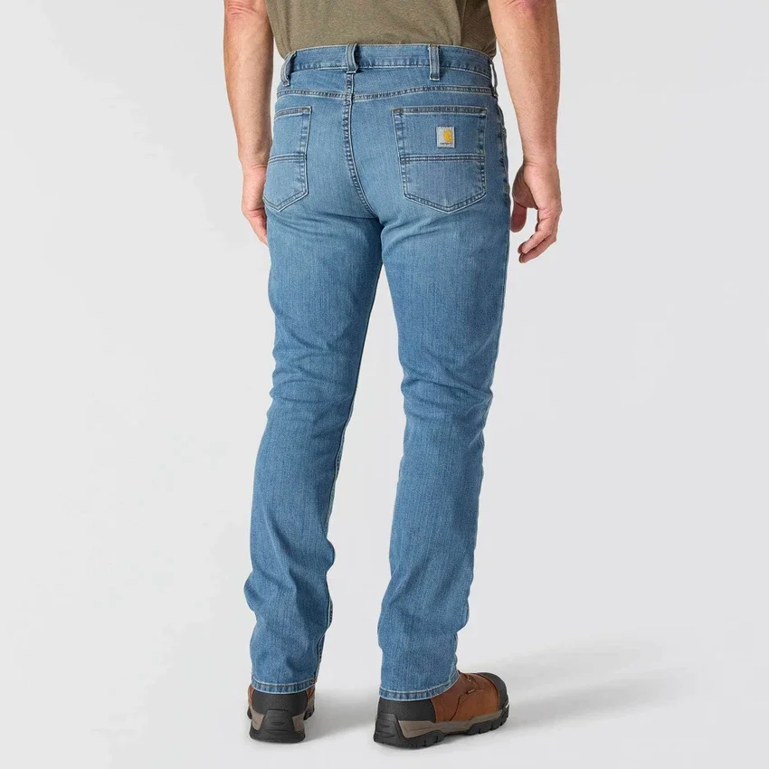 Relaxed Straight Rugged Flex-arbejdsjeans til mænd
