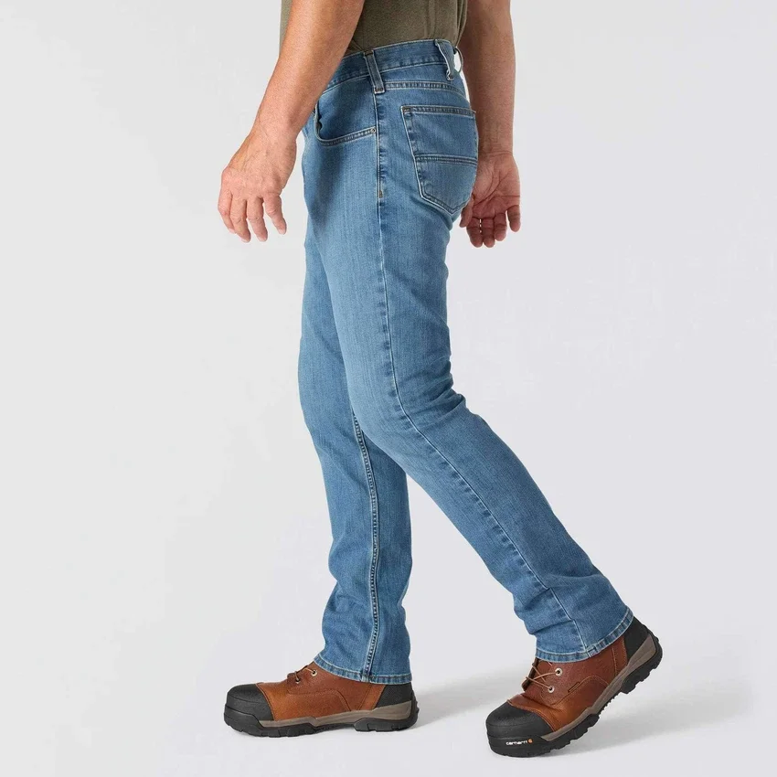Relaxed Straight Rugged Flex-arbejdsjeans til mænd