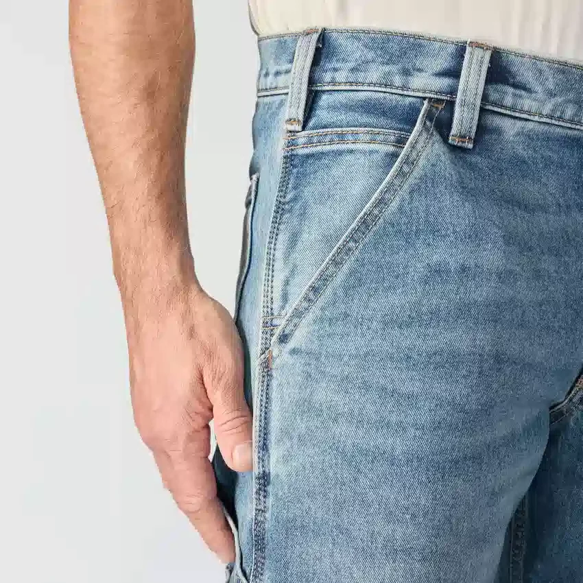 Relaxed Straight Rugged Flex-arbejdsjeans til mænd